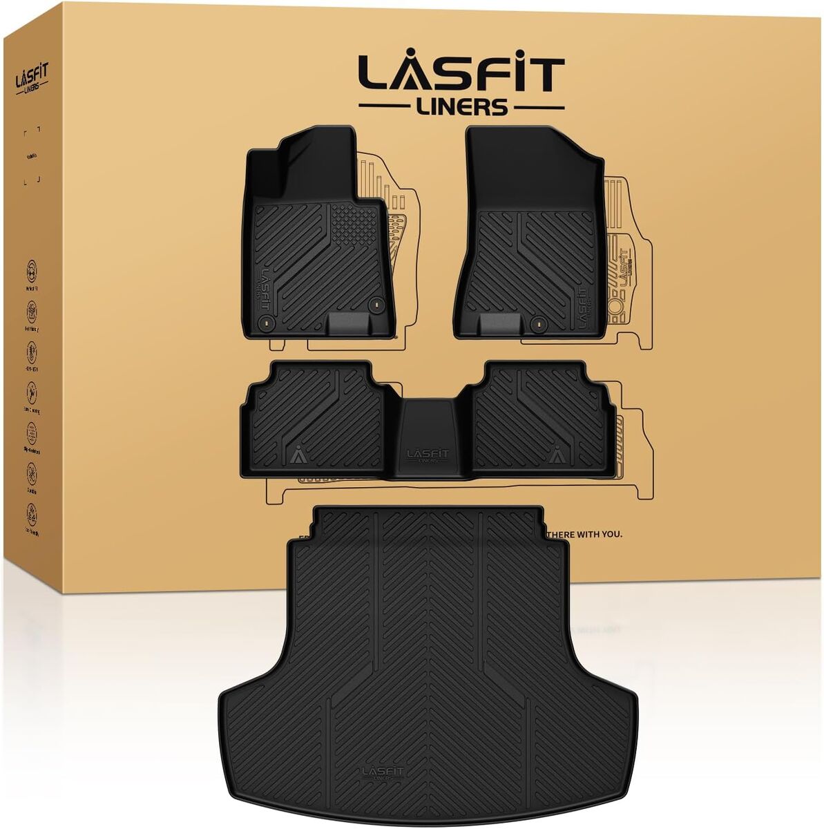 2020-2026 FWD Hyundai Sonata, 2021-2025 Kia K5 LASFIT Floor & Cargo Mat