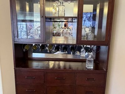 $600 OBO Cherry Wood China Hutch/Cabinet