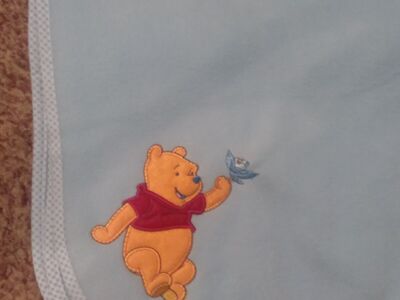 BLUE FLEECE WINNIE THE POOH BLANKET