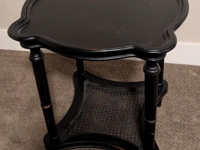 Black Wood End Table