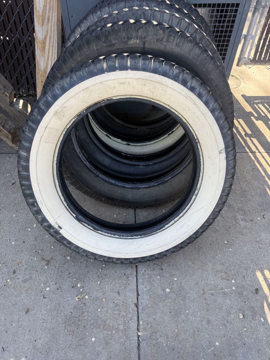 Firestone 2.625 Inch Whitewall 4.75/5.00-19 Tires