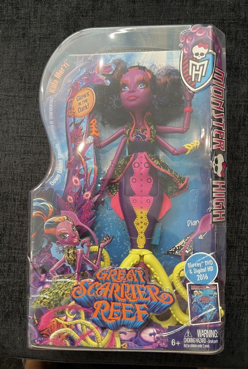Monster High Kala Mer'ri Great Scarrier Reef Glow in Dark Doll NIB