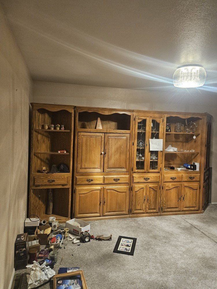 Solid oak wall unit