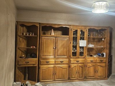 Solid oak wall unit