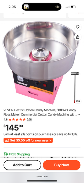 Cotton candy machine & cover