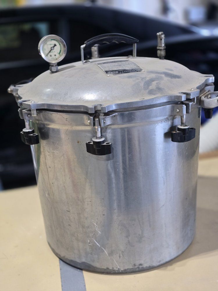 Used DAK D.A. Kadan Co. 641-G-CD Autoclave Pressure Sterilizer/Canner with Accessories