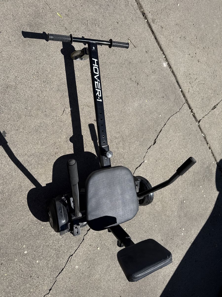 hover board with go cart attachment