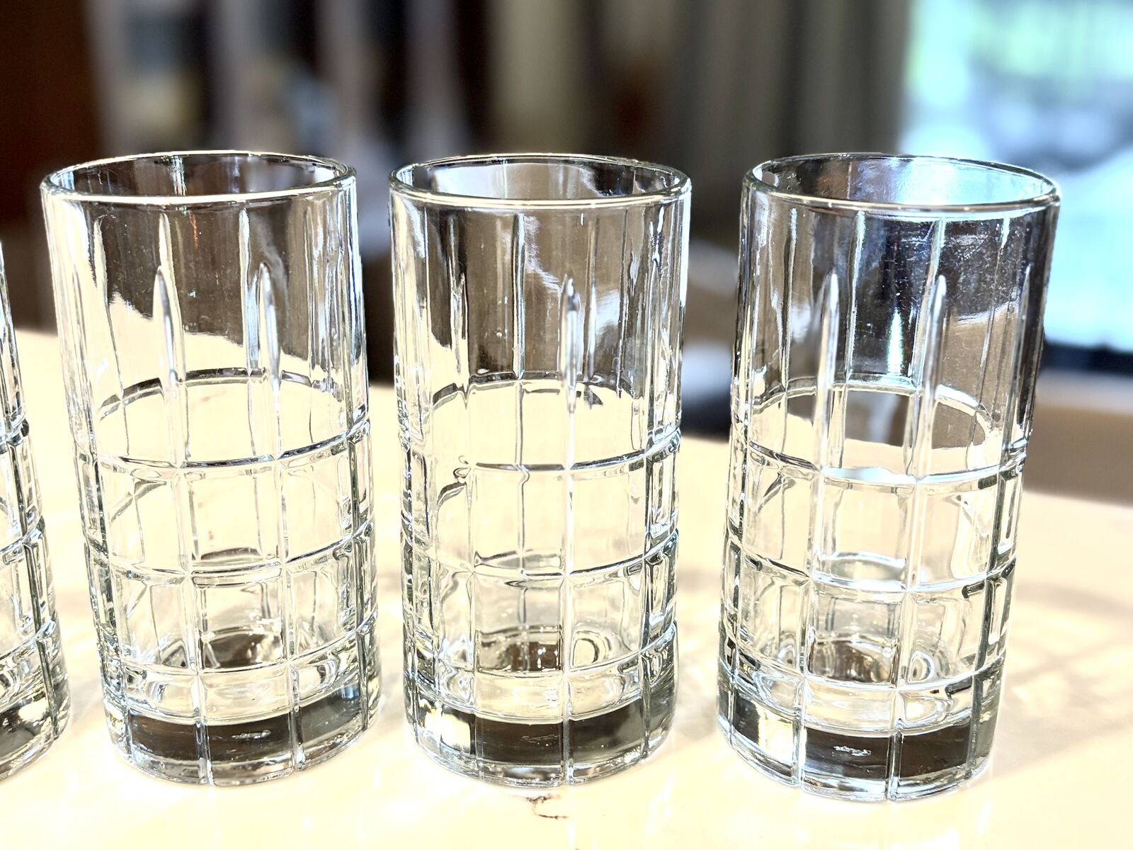 Anchor Hocking Tartan highball glasses. Barware iconic design