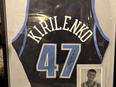Framed Andrei Kirilenko Utah Jazz #47 Autographed Jersey Display