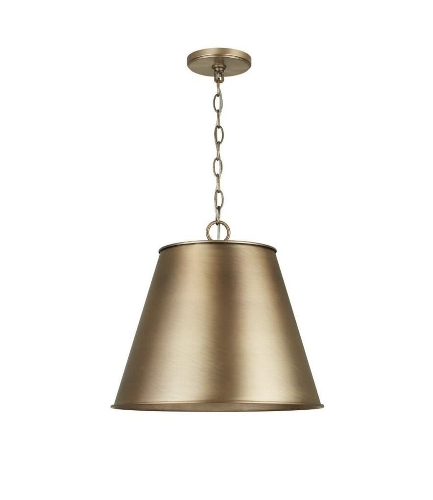 Light Welker Pendant In Aged Brass New