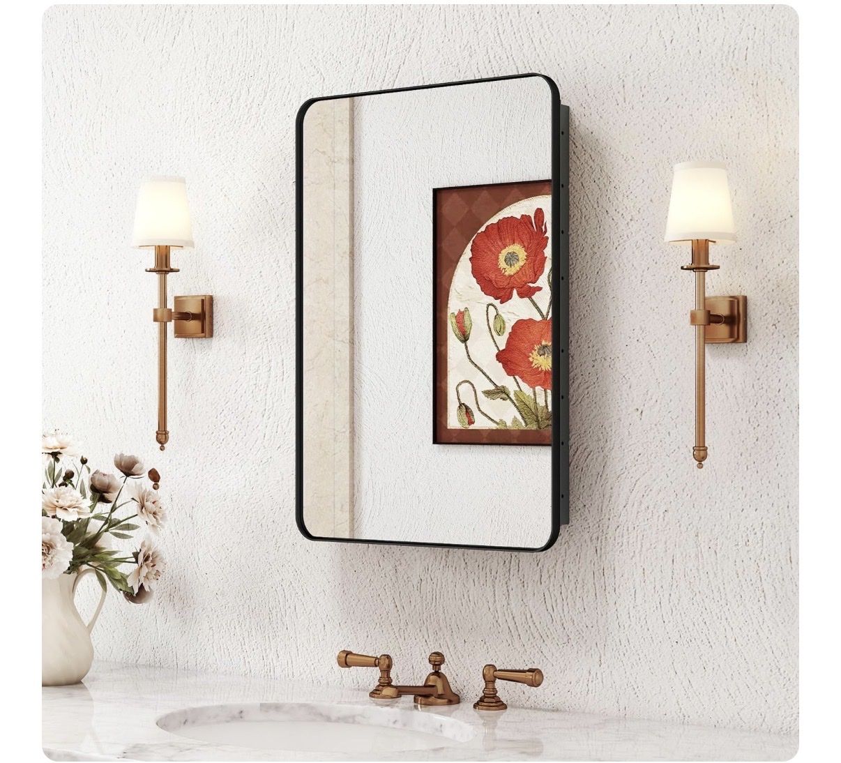 NEW! Medicine Cabinet with Mirror 16x24