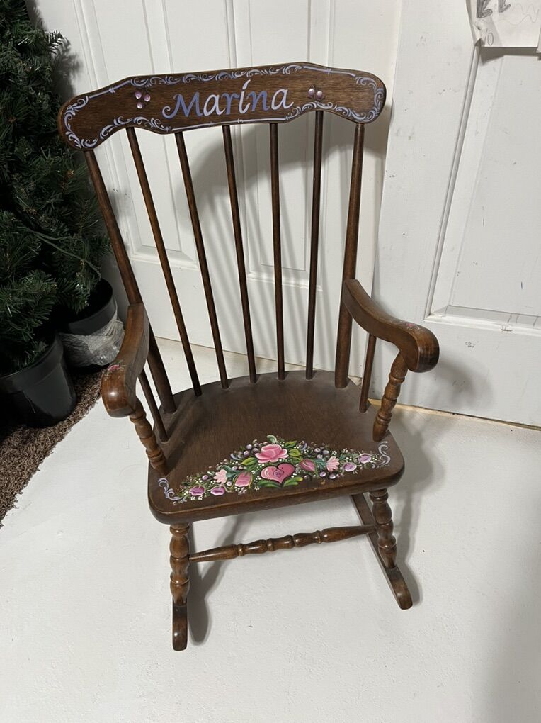 Solid wood kids rocking chair (Marina)