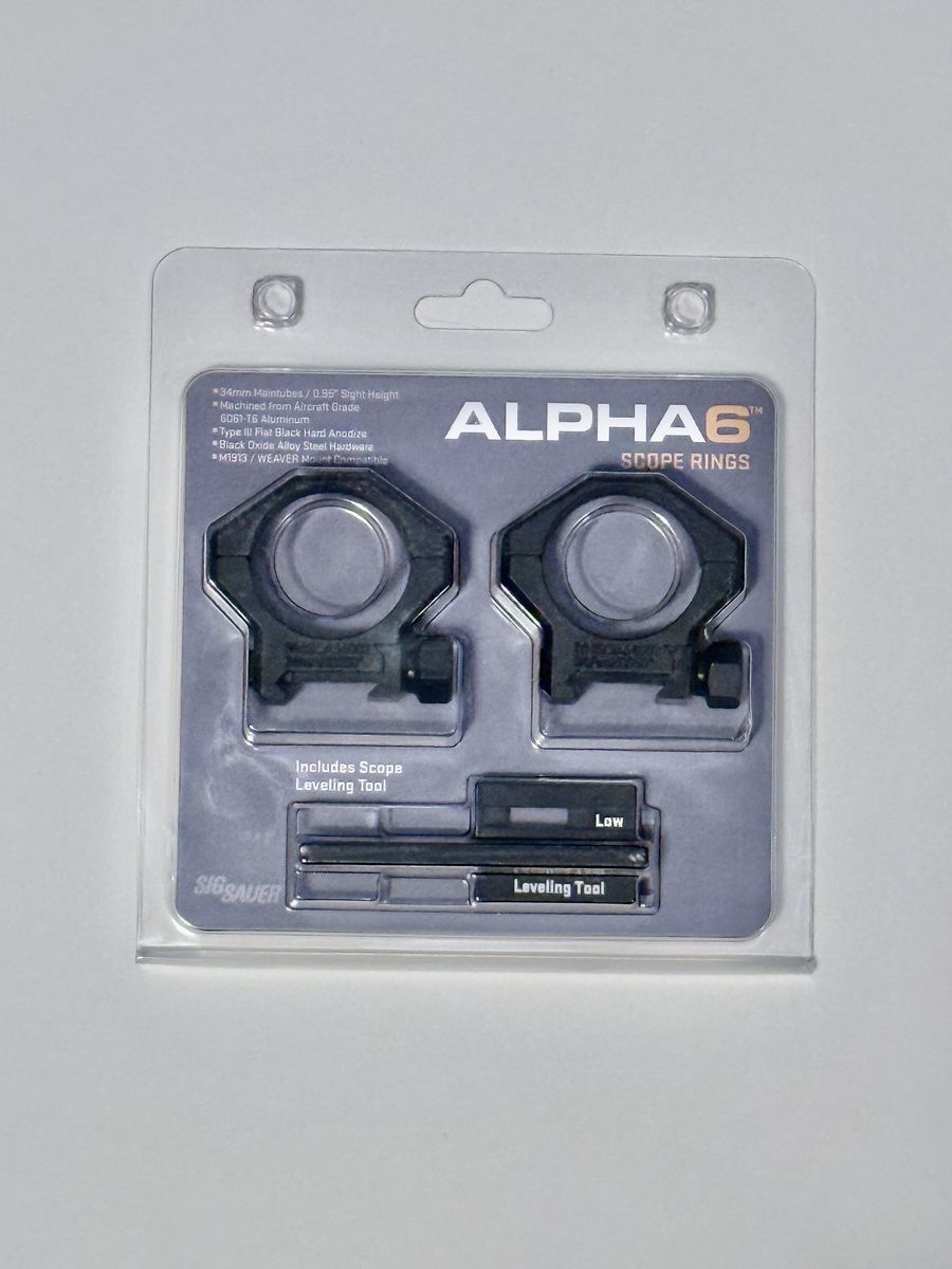 BRAND NEW SIG SAUER ALPHA6 34MM SCOPE MOUNTING RINGS