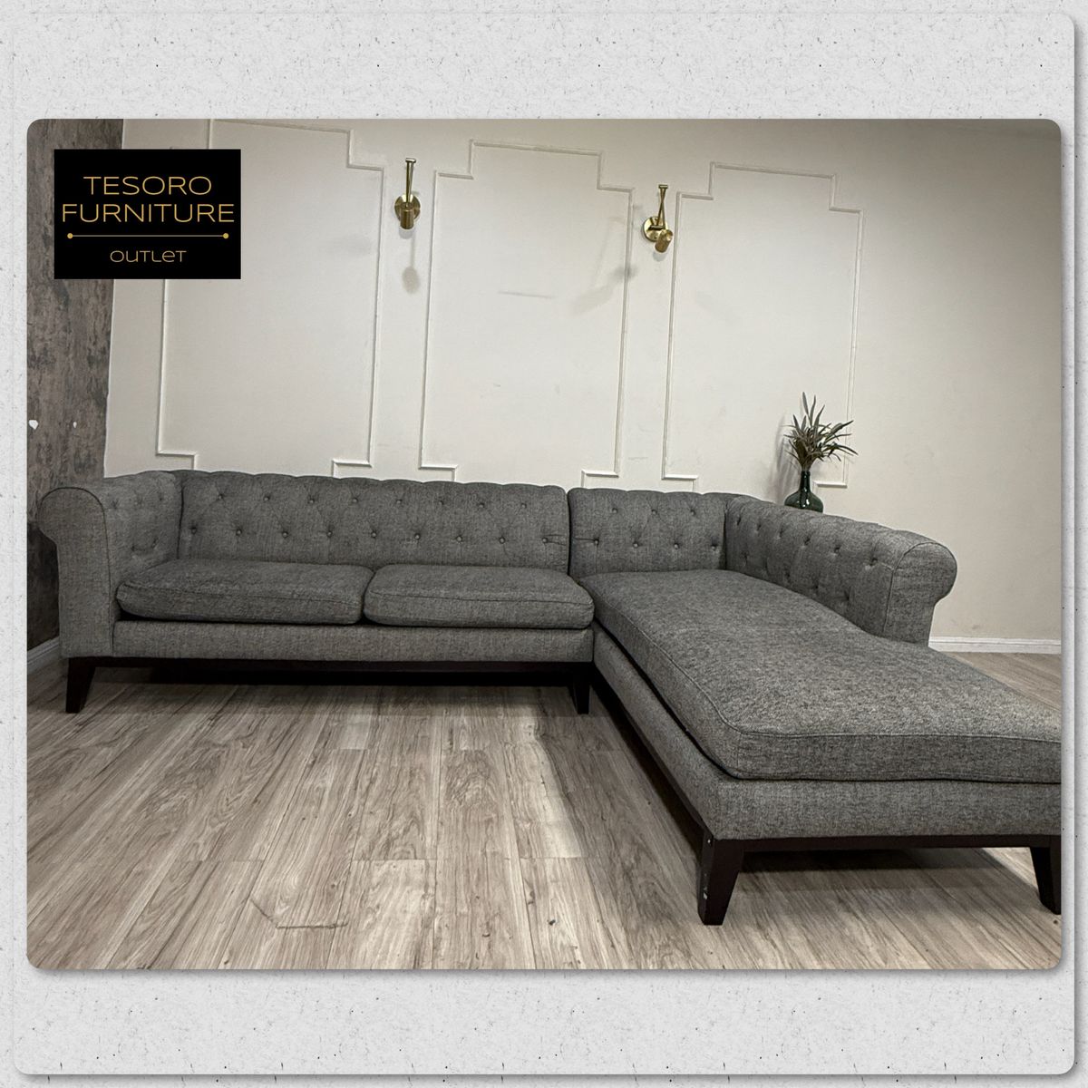 ABBYSON TUFTED SECTIONAL WE OFFER DELIVERY