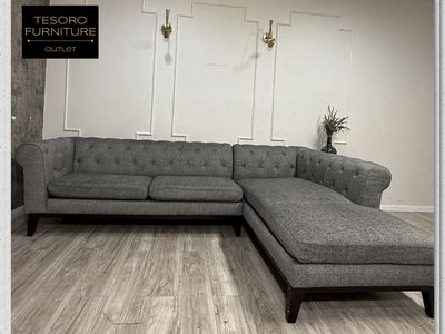 ABBYSON TUFTED SECTIONAL WE OFFER DELIVERY