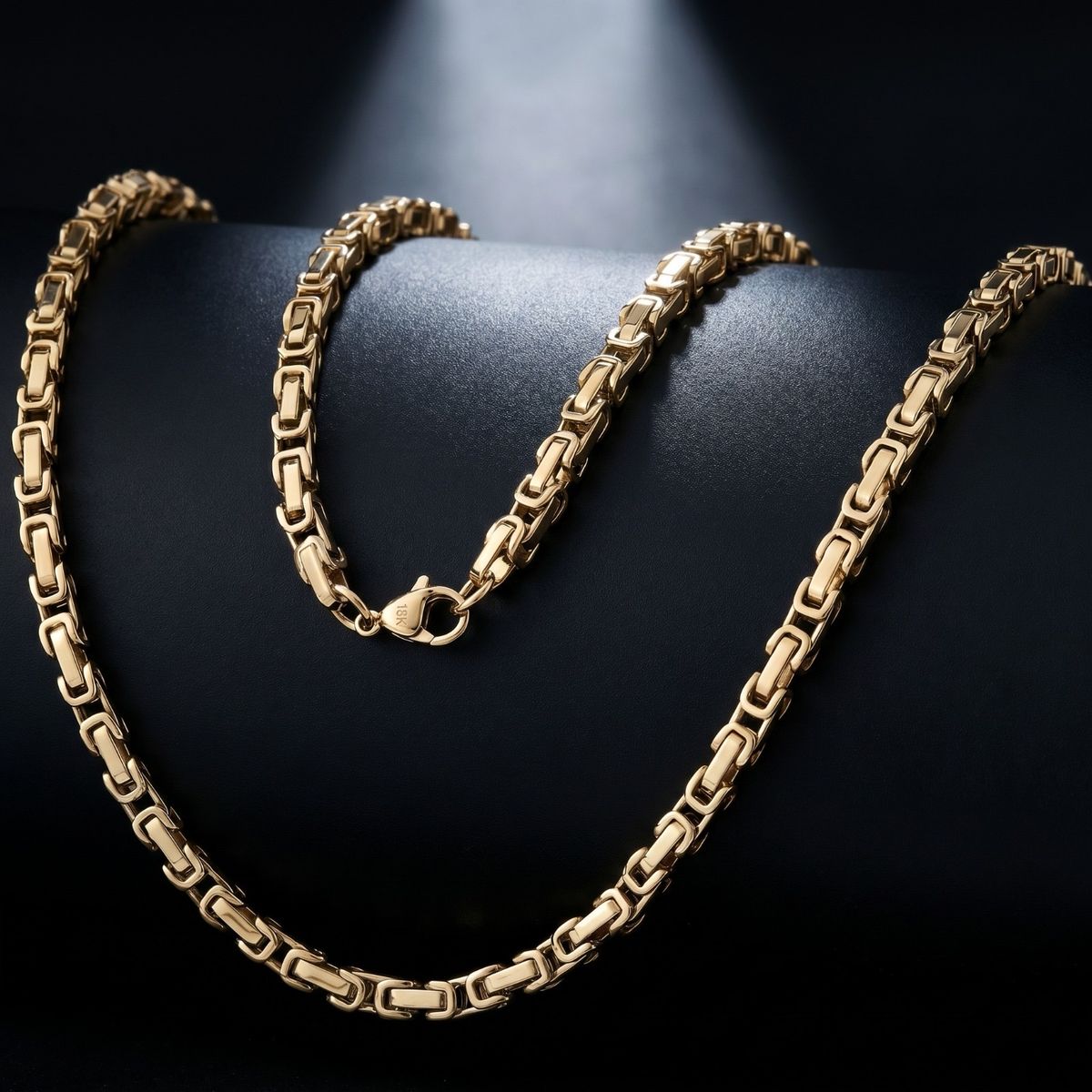 Unbranded Gold-Tone Byzantine Chain Necklace for Men - 24 inch