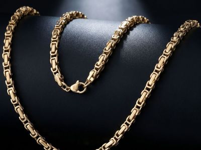 Unbranded Gold-Tone Byzantine Chain Necklace for Men - 24 inch