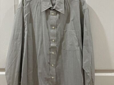 Light Gray Savile Row Button Up Dress Shirt