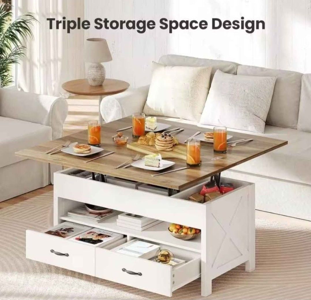 Farmhouse Lift Top Coffee Table with Storage #313