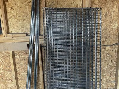 5-Tier Steel Wire Shelving Unit with Casters in Chrome