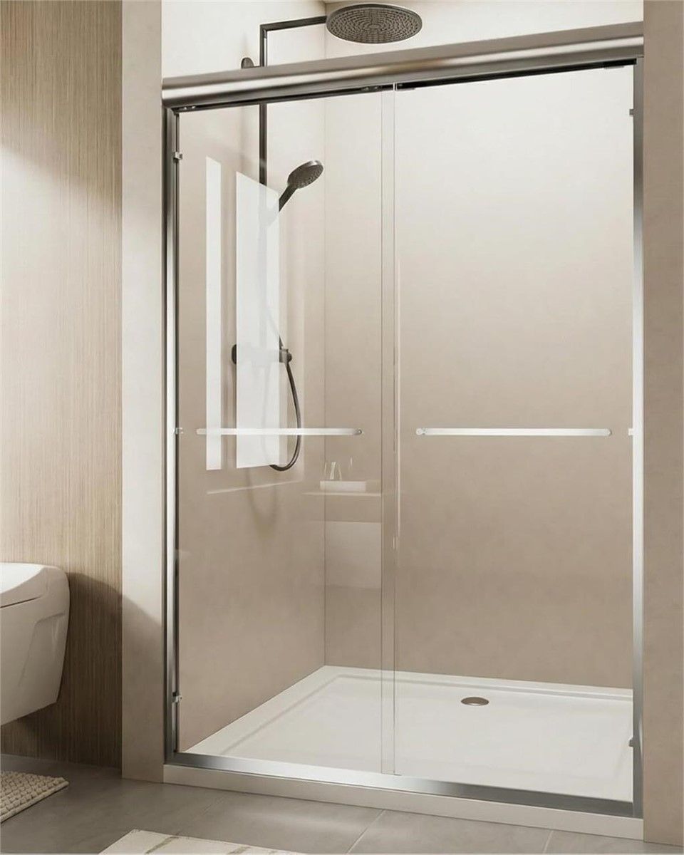 Brand New - Glass Shower Doors, 44-48 in W x 72 in H