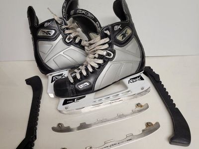 Reebok 8K Ice Hockey Skates - Black/Silver, Skate Size 5, US Shoe Size 6.5, D Width