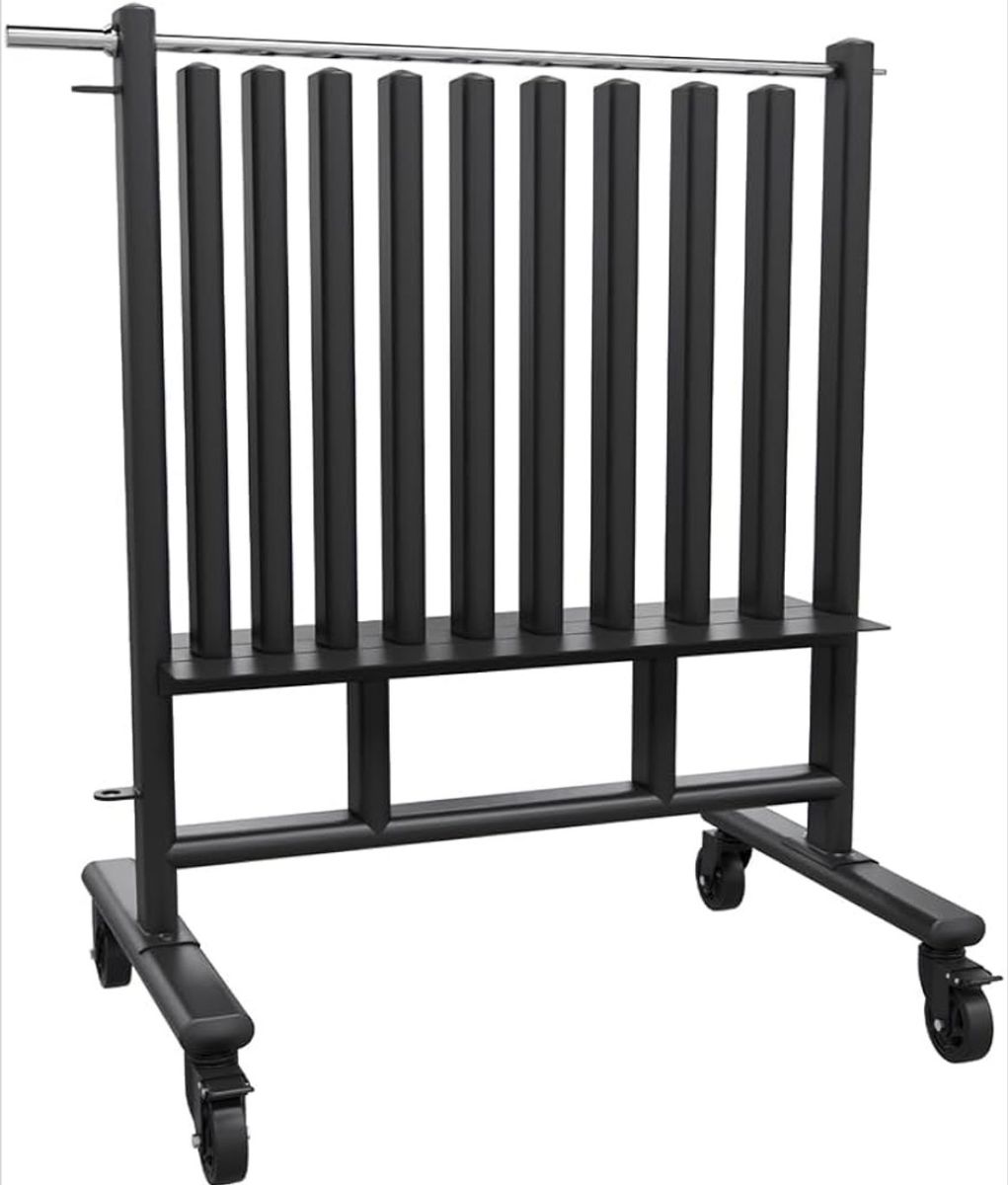 Power Systems Premium Dumbbell Storage Rack Mobile Weight Rack With Wheels