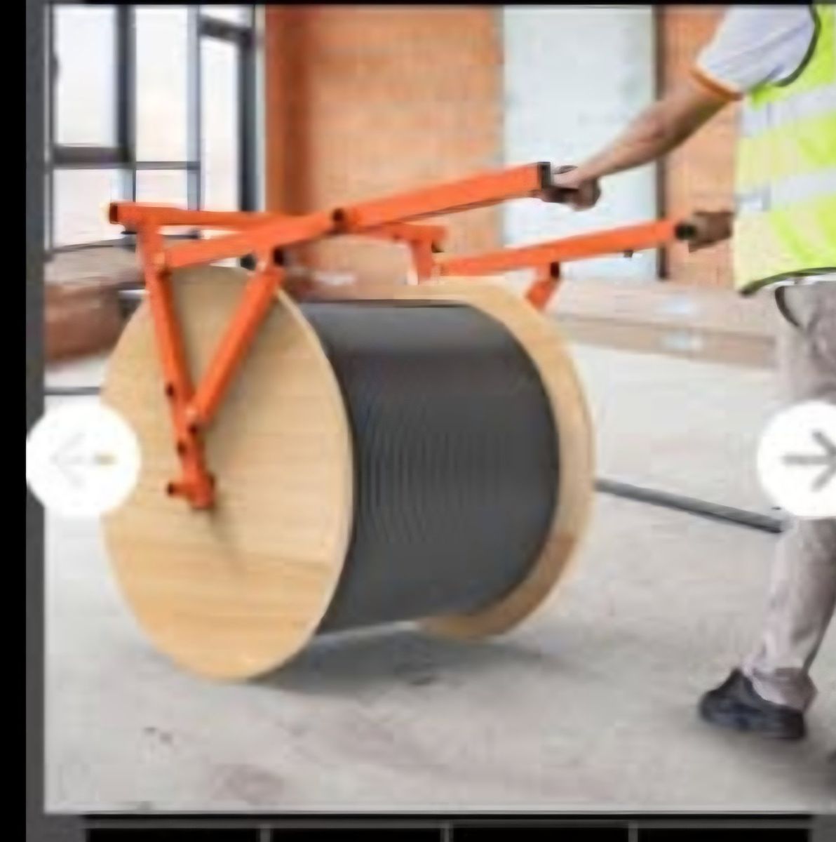 Portable wire Reel Buck, 1000 lbs Capacity, Steel Caddy, wire or cable Dispenser A frame dereeler