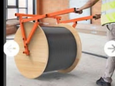 Portable wire Reel Buck, 1000 lbs Capacity, Steel Caddy, wire or cable Dispenser A frame dereeler