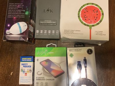 Chargers, Led Light, Padlock, Screen Protector