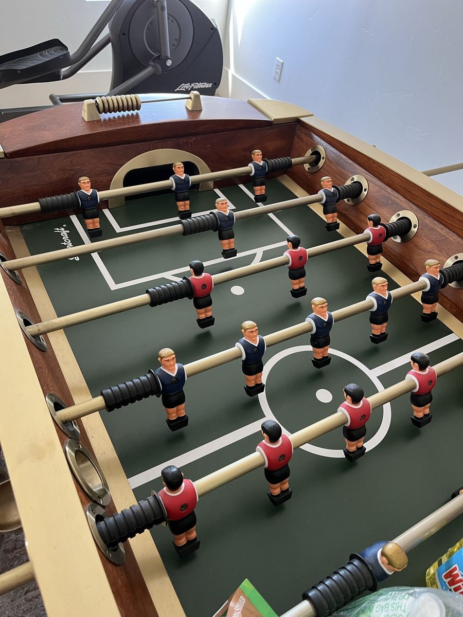 Sportcraft Foosball Table - Vintage Style, Dark Wood Finish - Great for Game Rooms