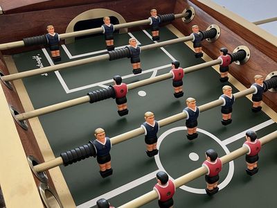 Sportcraft Foosball Table - Vintage Style, Dark Wood Finish - Great for Game Rooms