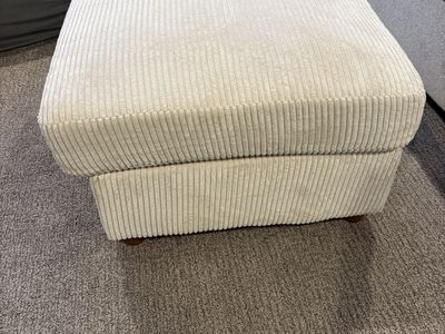 Cream colored ottoman