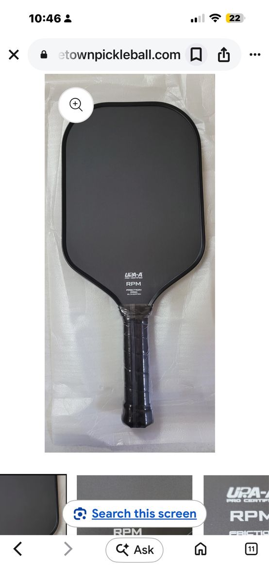 RPM blackout UPA friction pro elongated Pickleball paddle