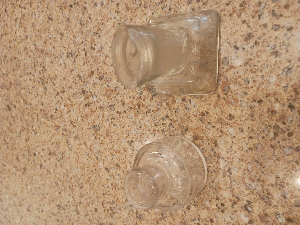 Vintage glass inkwell set
