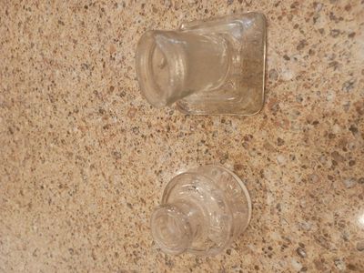 Vintage glass inkwell set