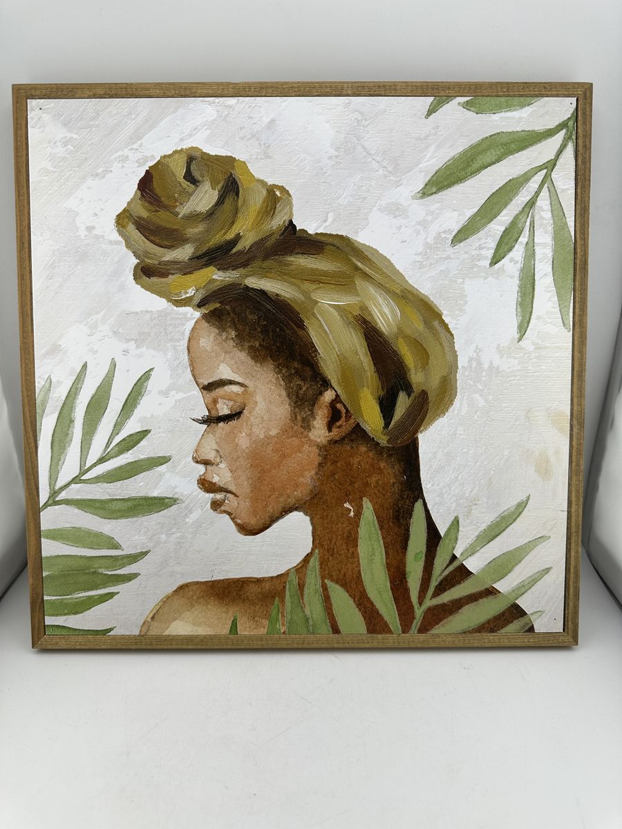 Framed Wall Decor Portrait Art Woman Canvas Print Hobby Lobby 11.5 in x 11.5 in