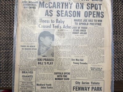Vintage 1947–1948 Boston Sport-Light Newspapers – 8 Issues – Red Sox / Braves / Fenway