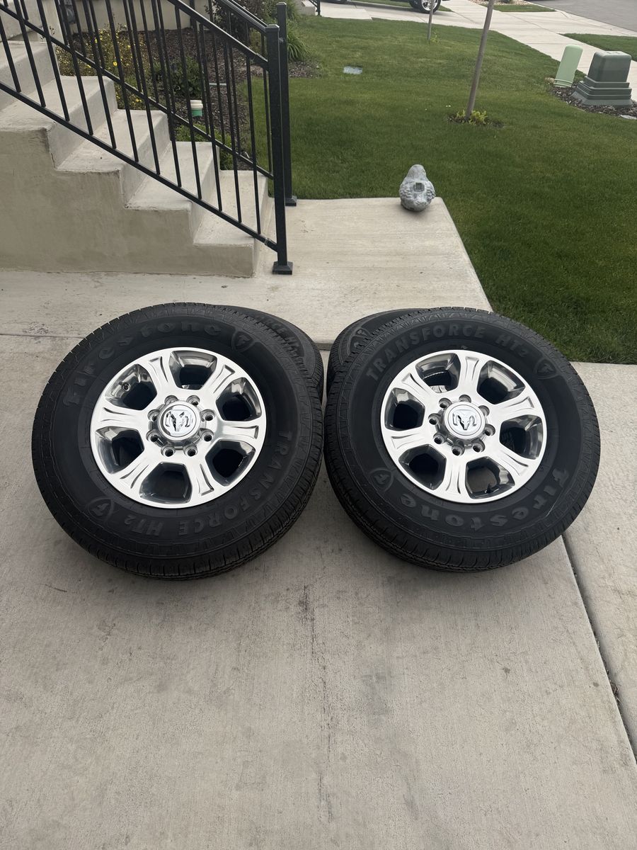 Dodge Ram 3500 Rims and Tires 275/70R18 Firestone Transforce HT2 New
