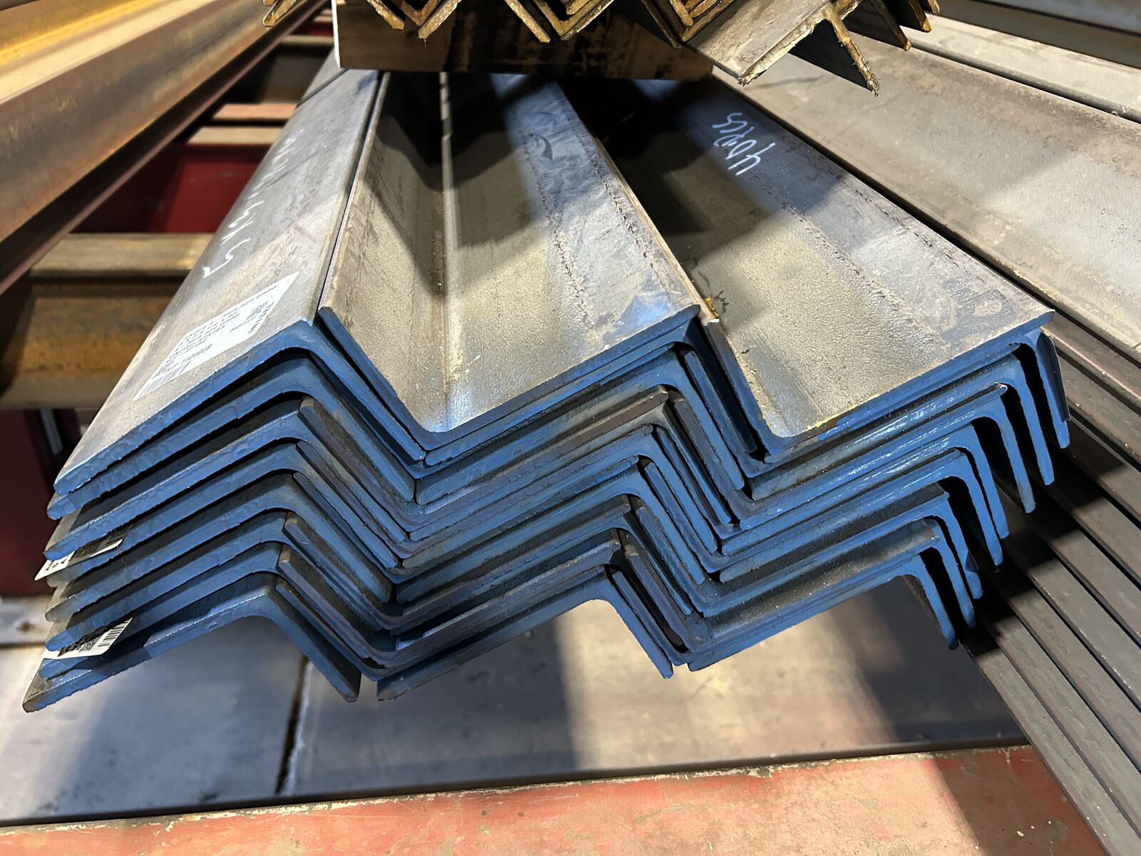 REMNANT STEEL ANGLE! Angle 5" x 3" x 1/4 x 16'-1-1/2" - $75.95 each
