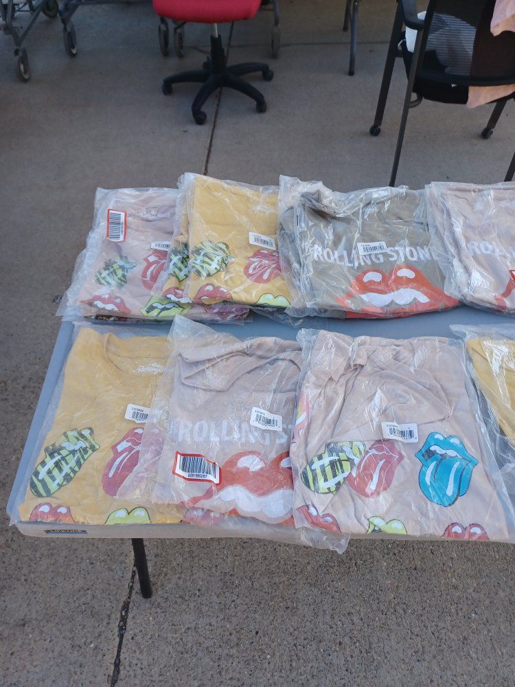 Lot of The Rolling Stones Band Graphic Ladies T-Shirts Assorted Colors Sizes