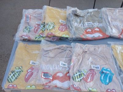 Lot of The Rolling Stones Band Graphic Ladies T-Shirts Assorted Colors Sizes