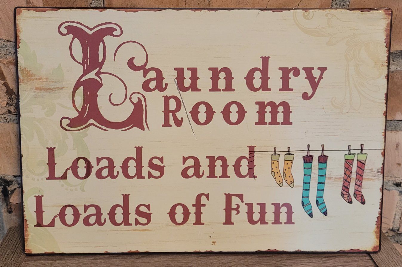 Metal Plaque for Laundry Room