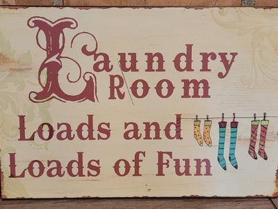 Metal Plaque for Laundry Room