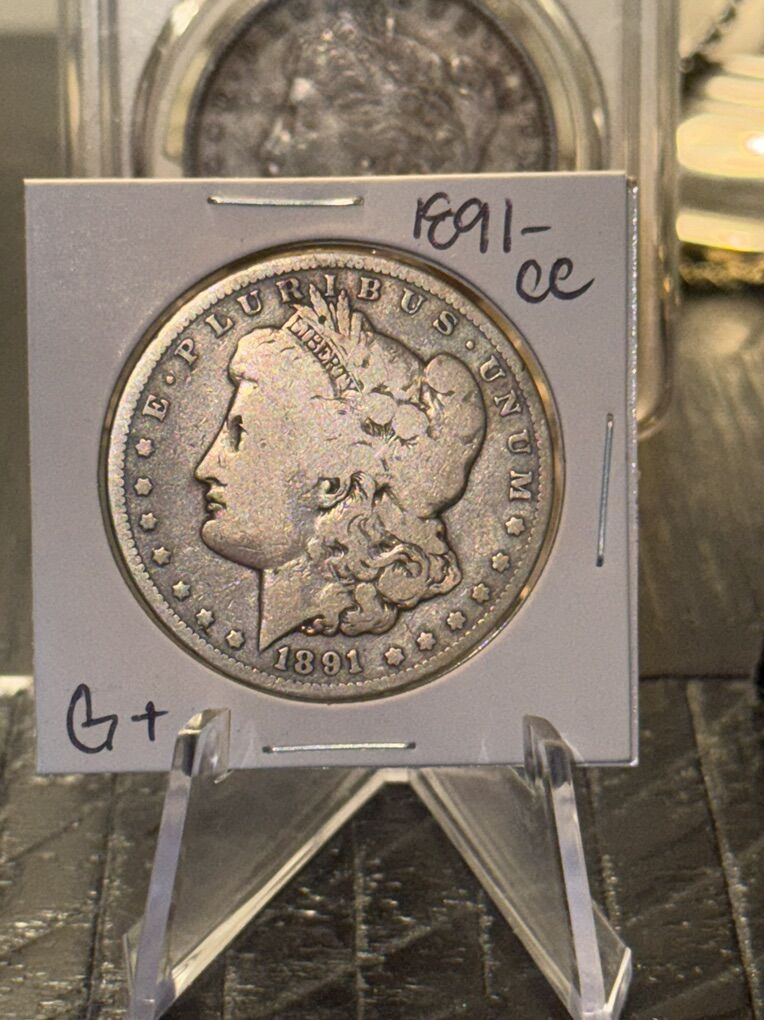 1891 CC Morgan Silver Dollar