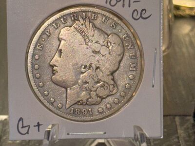 1891 CC Morgan Silver Dollar