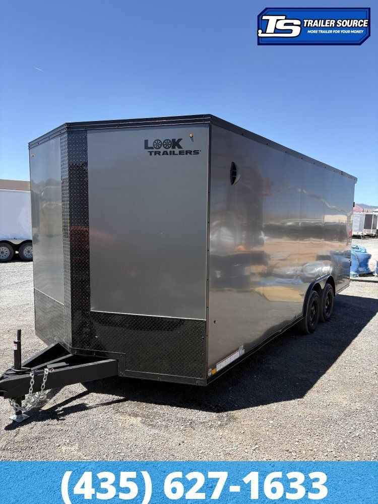 8.5x20 Look ST DLX Enclosed Cargo Trailer - 7'0" Interior - 10K GVWR - .080 PolyCor, Black Out Package, Rear Spoiler w/ Load