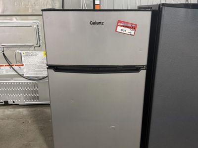 Galanz 2.8 cu ft Mini Fridge with Freezer - Stainless Steel Compact Refrigerator