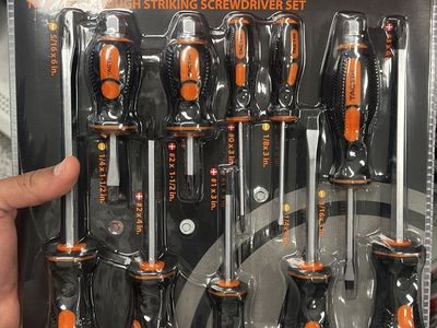 TACTIX 10-Piece Go-Through Striking Screwdriver Set