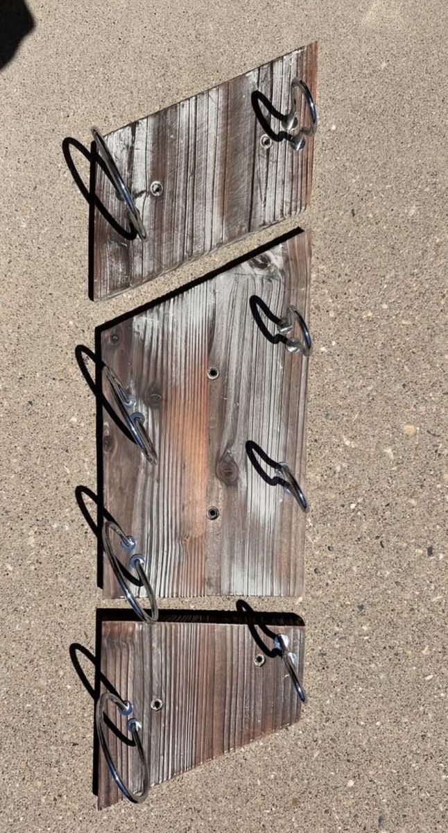 Rustic Wooden Wall-Mounted Wine Bottle Rack - Set of 3